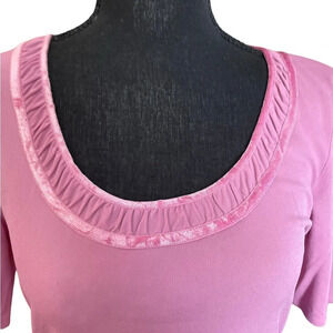 Ellen Tracy Silk Short sleeve Blouse.  Mauve color.  Size S and M available.